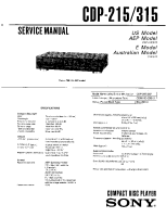 Sony CDP-215 - Service Manual 